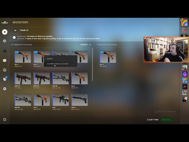 trading up the 2021 train collection mil spec skins (profitable csgo trade up)