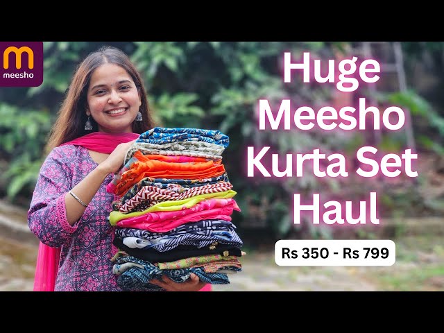 13 Meesho Kurta Set Haul Under Rs 799 | Meesho Maha Sunday Sale | ENGLISH Subtitles