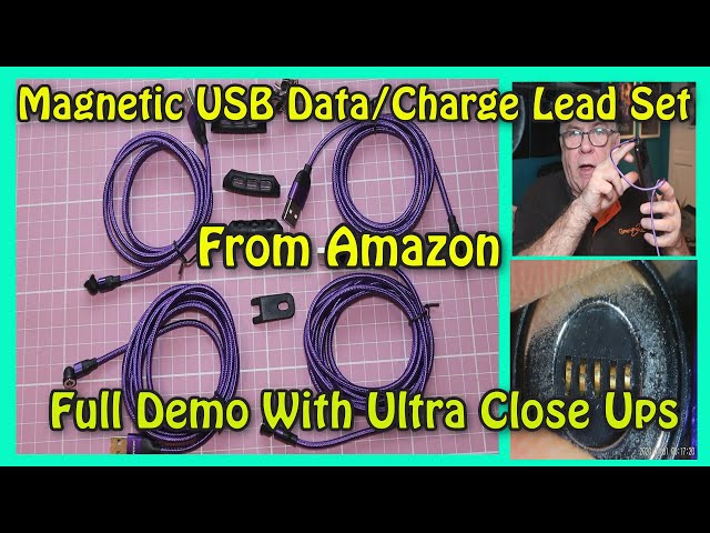 Full set of 4 Magnetic USB Data/Charge leads from Amazon. Full review and demo