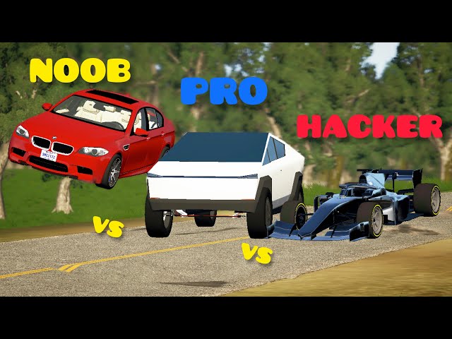 BeamNG Noob vs Pro vs hacker #3 - CrashNG