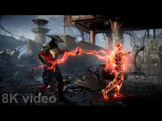 8K videos. Scorpion vs Raiden. MORTAL KOMBAT 11 (Official Trailer)