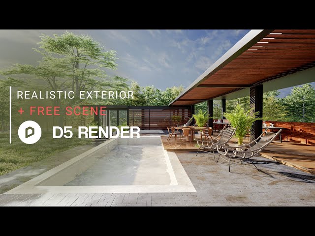 Realistic Exterior Render with D5 Render | Private House 259 | Downloadable Project File Included