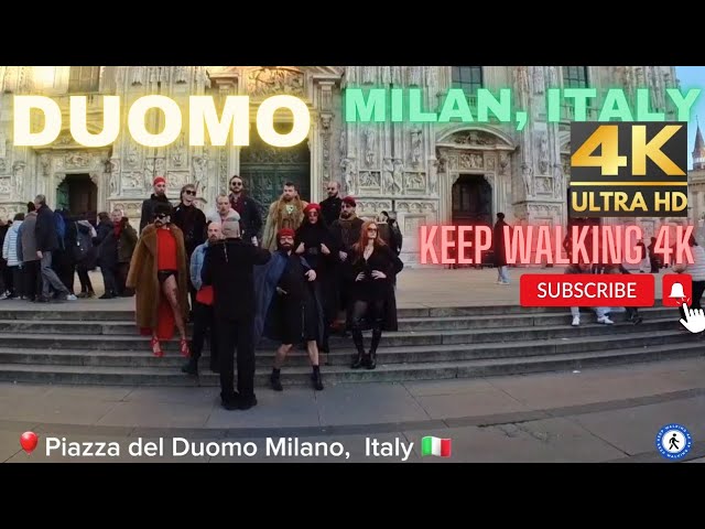 Walking Tour at Piazza del Duomo, Milan 🇮🇹 | 4K Virtual Walk in Italy’s Iconic Landmark