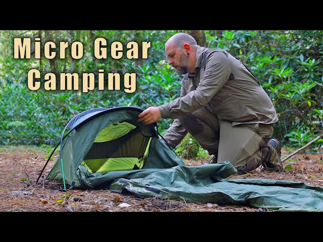 Micro Camping Set up - Overnighter with Campfire Meat Feast