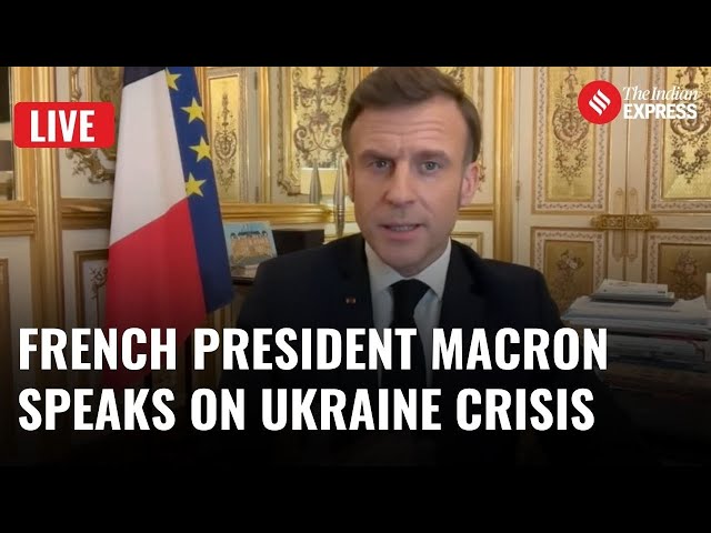 French President Emmanuel Macron Holds Live Q&A on Ukraine Crisis