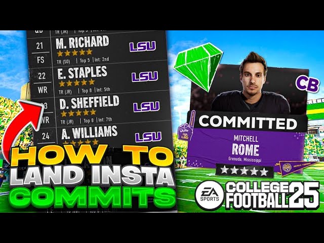 How to get Instant Commit Recruits in College Football 25 Dynasty