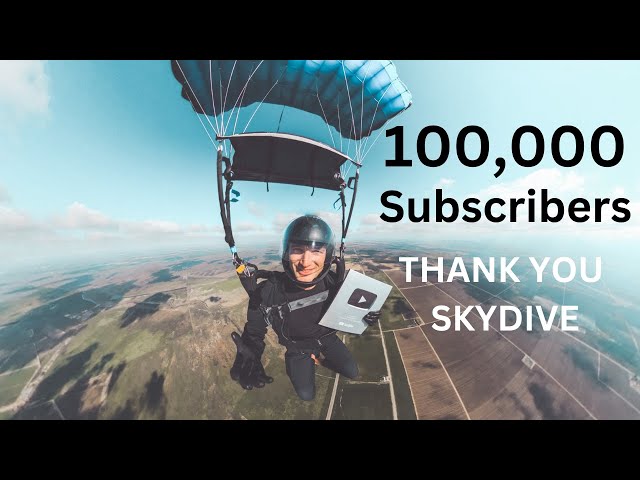 Skydiving with the 100,000 Subscriber Youtube Play Button: Immersive VR 360