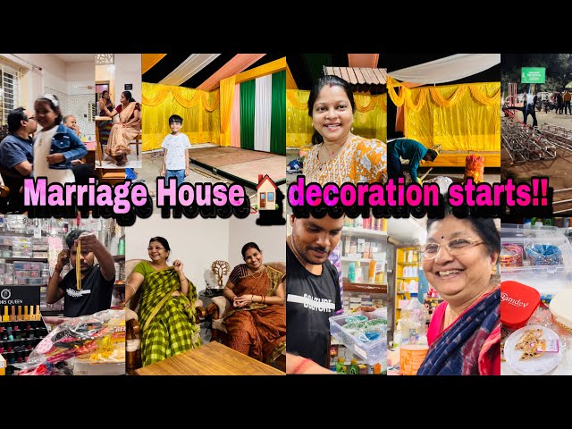 Marriage ପାଇଁ House decoration tour🏠 || Indian Wedding preparation Vlog || Odia NRI Vlogger Auromika