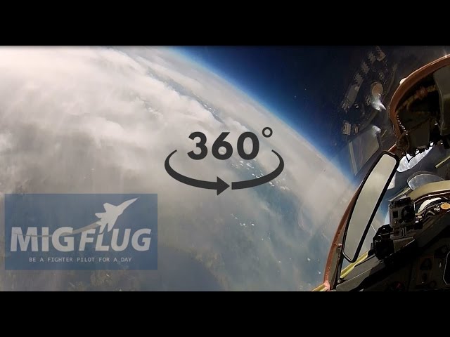 High Altitude Fighter Jet Flight 360°