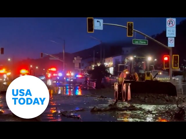 Flooding, mudslides hit areas charred by fire in Southern California | USA TODAY