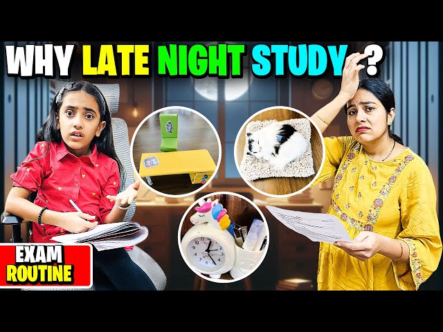 Late Night Study🥲Exam Routine🌻Late Night Study Vlog 🌻🌷Daily Routine vlog📚@SamayraNarulaandFamily