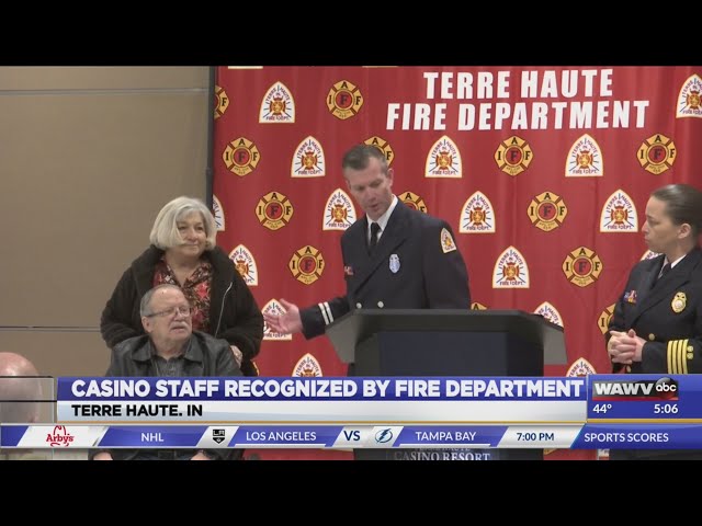 THFD recognizes life-saving efforts by Terre Haute Casino Resort staff