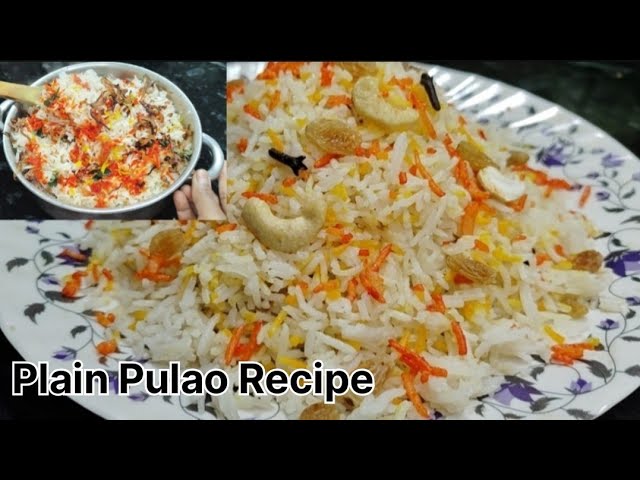 आज का ये रेसिपी कोई भी बना सकता है सिर्फ 10 मिनट में Plain Pulao Recipe - Ghee Rice Pulao Recipe