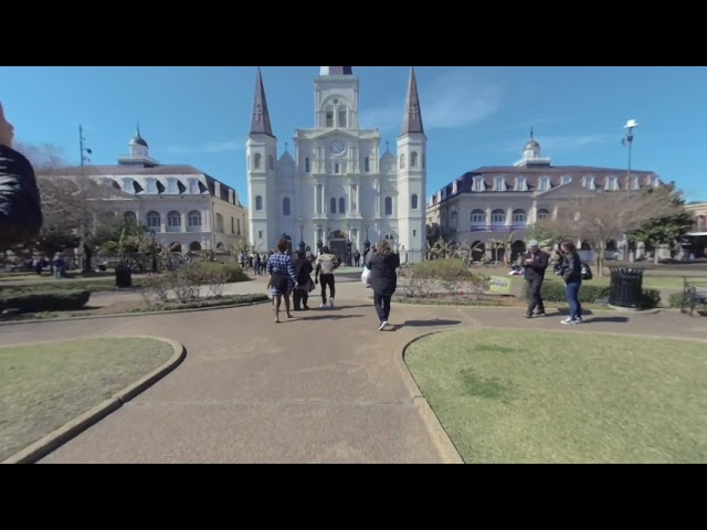 VR180 3D - Walk Through Jackson Square - New Orleans, Louisiana USA