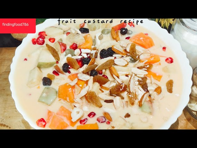 फ्रूट कस्टर्ड घर पे बनाने का आसान तरीका || FRUIT CUSTARD RECIPE IN HINDI ||findingfood786