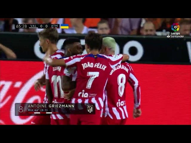 Antoine Griezmann game winning goal against Valencia.August 29,2022