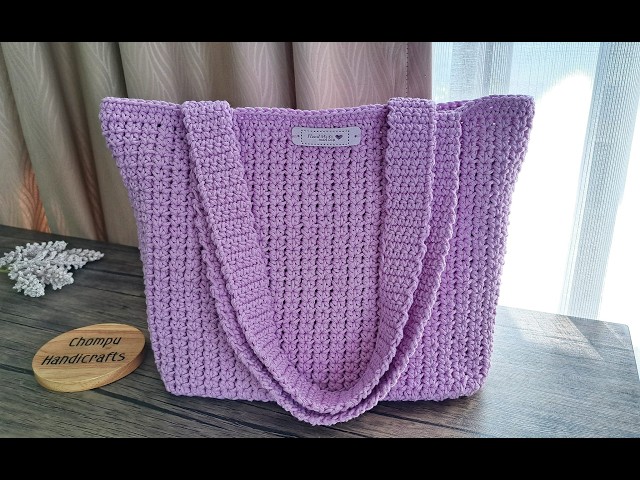 Incredible! Super Easy Crochet Tote Bag | Beginner friendly! | Chompu Handicrafts