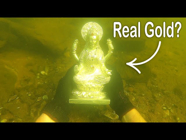 I Found a Rare Statue Underwater While Searching Drained River! VR180 (River Treasure)