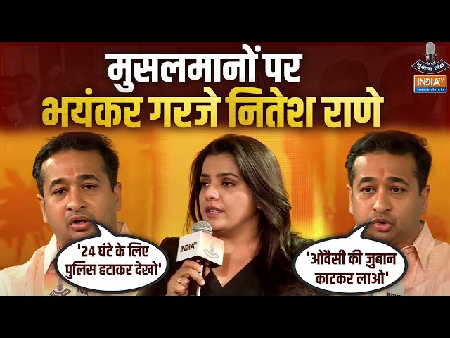 Nitesh Rane On Muslims And Owaisi: मुसलमानों पर भयंकर गरजे नितेश राणे | Maharashtra Elections 2024