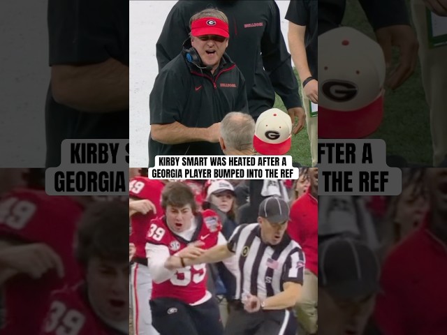 Georgia was penalized after a player collided with the ref on the sideline during a big play