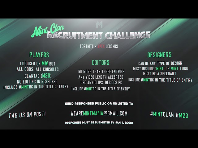 [CLOSED] 2020 MINT RECRUITMENT CHALLENGE!