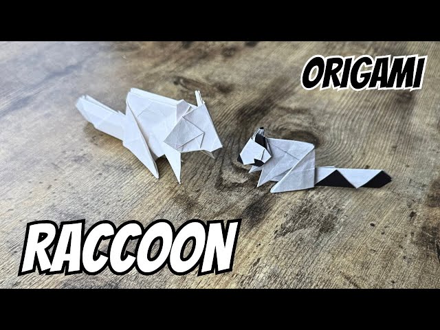 DIY ORIGAMI RACCOON TUTORIAL - INSPIRED BY MUNEJI FUCHIMOTO ORIGAMI CHANNEL | PAPER ANIMALS FOLDING