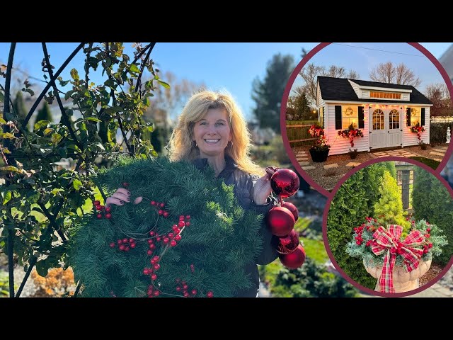 Thrifted Christmas Decorating in the Garden -DIY Holiday Decor Ideas-“Christmas Decorate with Me”