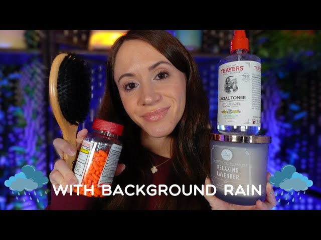 ASMR Bestfriend Pampers You While You're Sick 💕 (w/ background rain, skincare, layered sounds)