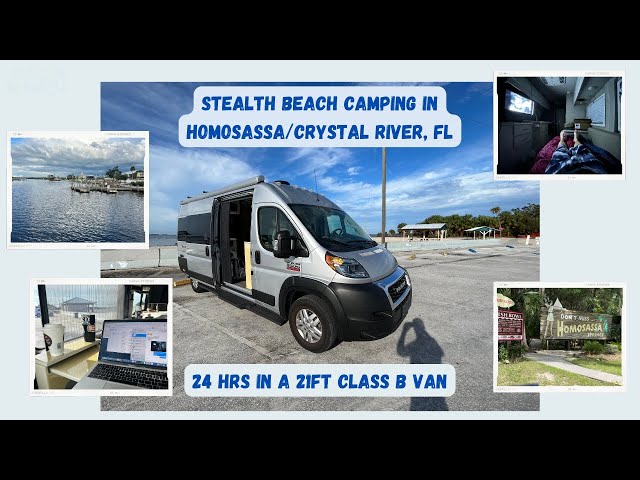 Boondocking in my 21 FT Class B RV in Homosassa/Crystal River, FL: 24 Hrs in my Campervan 🚐 VLOG