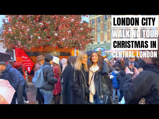 London Christmas Walk 2021| West End  Christmas Lights Sights & Sounds of Central London [4K HDR]