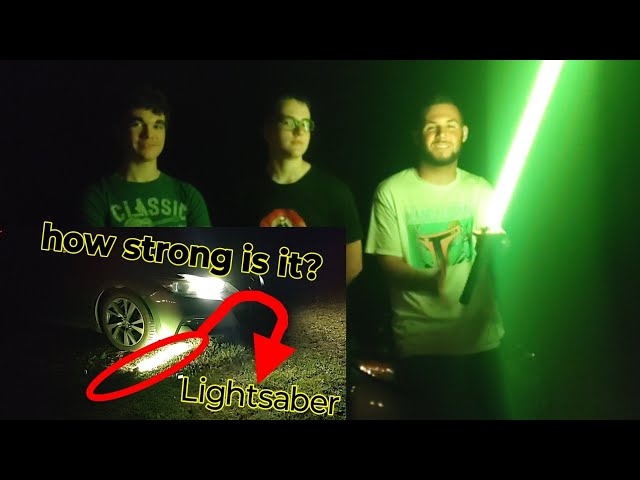 lightsaber durability test! will it survive being run over??