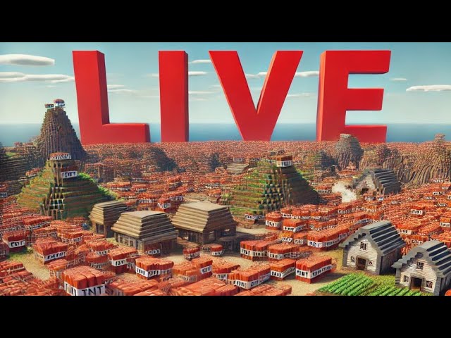 Minecraft TNT Village #shorts #minecraft #live