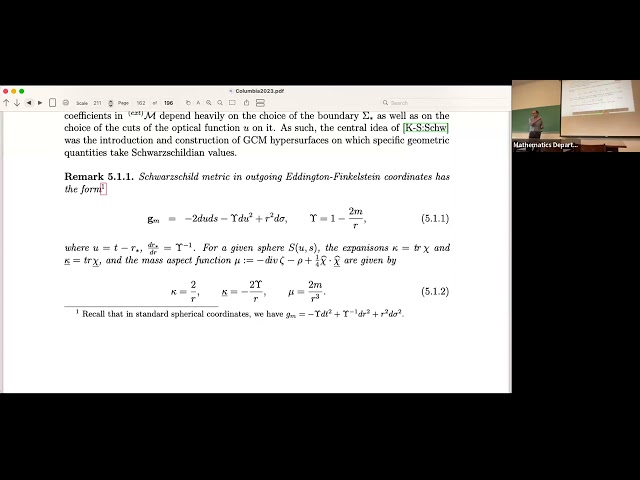 Columbia Lectures on the Stability of Kerr (Lecture 8)