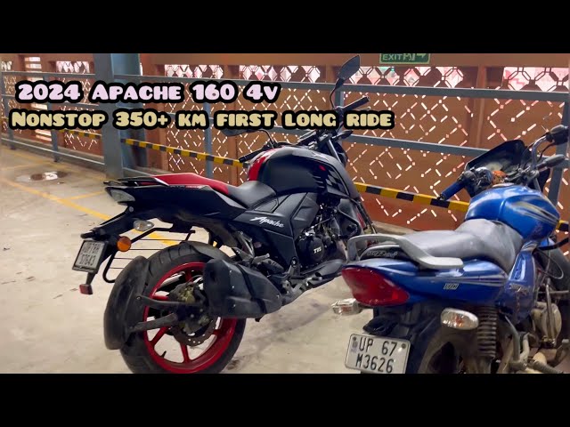 2024 new apache 160 4v first long ride || kanpur to Varanasi 350+km nonstop || adorable travelers