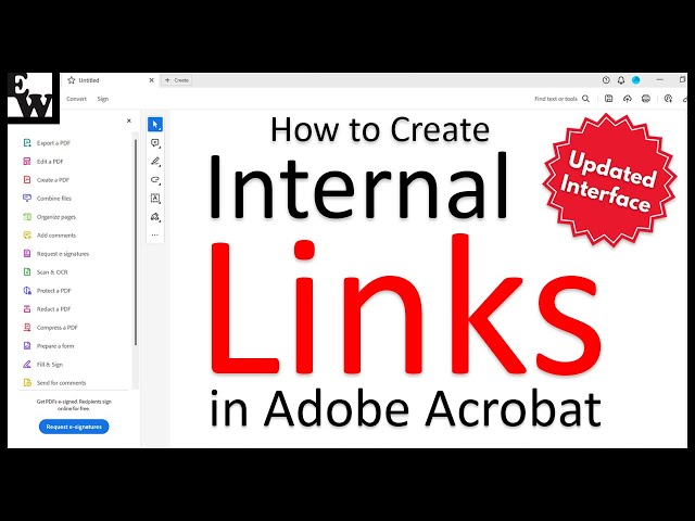 How to Create Internal Links in Adobe Acrobat (UPDATED Interface)