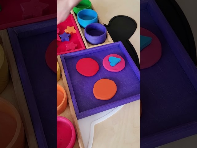 Try this Montessori activity for toddlers with GRIMM's Wooden Toys and Knetä