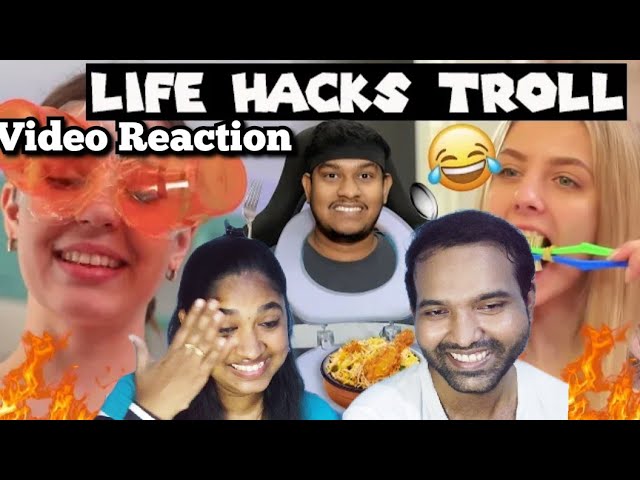 Life Hacks Trolls 😂 🤭| 5Minute Crafts Troll Part 7🤣😅| Empty Hand Video Reaction | Tamil Couple