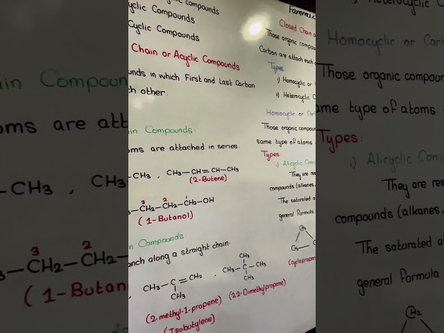Classification of Organic Compounds | #fsc #chemistry #neet #fscpart2 #organicchemistry #education
