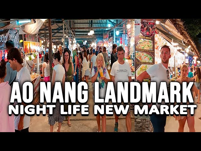 【🇹🇭 4K 】 AO NANG LANDMARK | NEW NIGHTLIFE MARKET KRABI THAILAND | WALKING TOUR | TRAVEL WITH AMMAR