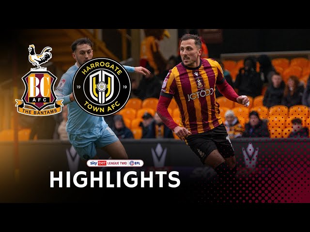 MATCH HIGHLIGHTS: Bradford City v Harrogate Town