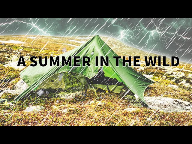 25 Days Solo Camping in the Arctic Wilderness - The Full Documentary. Caught in Thunder & Rain Storm