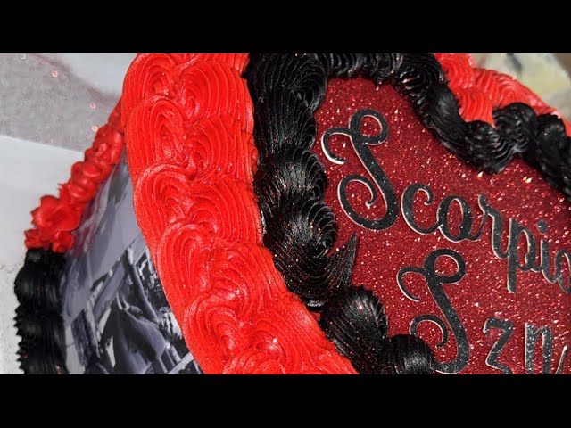 Heart Shaped Glitter and Picture Cake Tutorial | Watch me make this Heart Cake #heartcake #cake