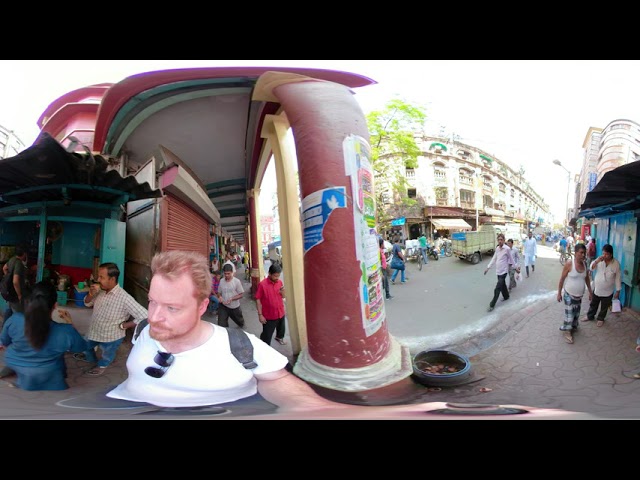 Crawford Street Market. Kolkata India. Go pro fusion 360 travel video.