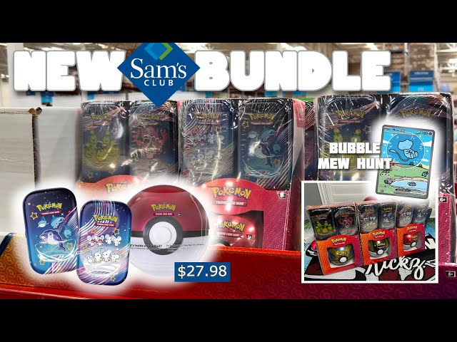 NEW Pokemon TCG Paldean Fates Mini Tins & Pokeball Tin Bundle at Sam’s Club — Bubble Mew Hunting ✨