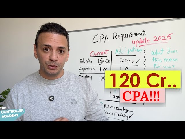 CPA Requirements: JUST 120 credit hours NEW rule in 2025!