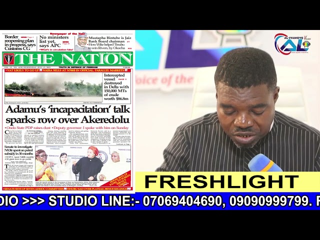 FRESHLIGHT WITH OLUWAFISAYOMI AJIBOLA *FRESHLIGHT*  12.07.2023