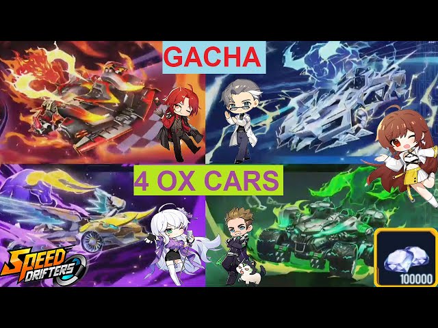 100K Diamonds Ready - GACHA ALL 4 Ox Cars! 【Garena Speed Drifters】