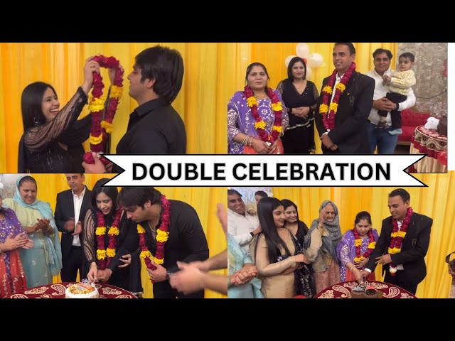 DOUBLE CELEBRATION 🥳 ||DEEPANSHIRANA #anniversary #celebration #dance #enjoy #vlog