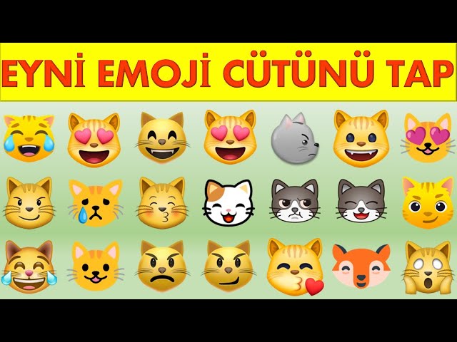 Eyni Olan Emoji Cütünü Tap I Emoji Tap Oyunu I Tapmacalar