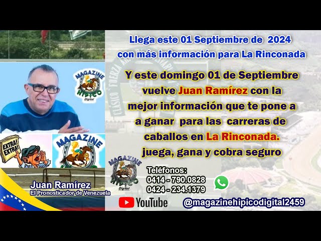 Este 01 DE SEPTIEMBRE desde La Rinconada "vamos a jugar y ganar..."